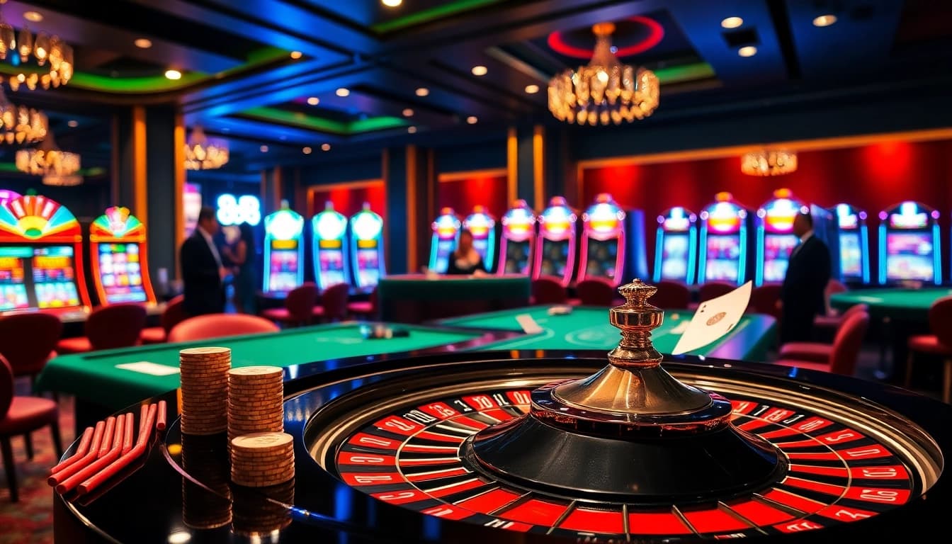 Engaging players at the roulette table with excitement at 888NEW casino.