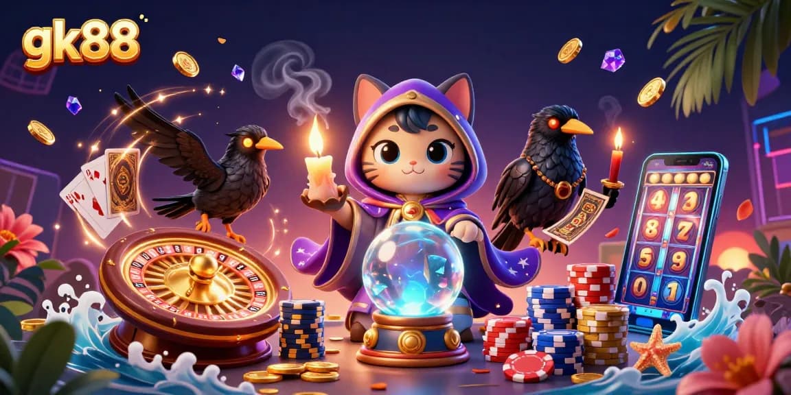 Experience exciting gaming with gk88 using a mystic cat and unforgettable casino elements.