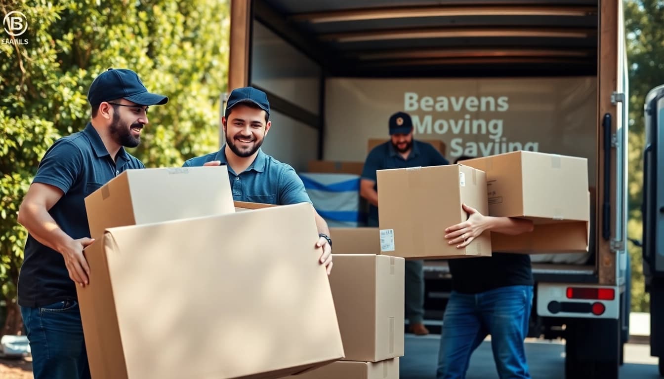 Moving companies beaufort sc team carefully packing items for a local move.