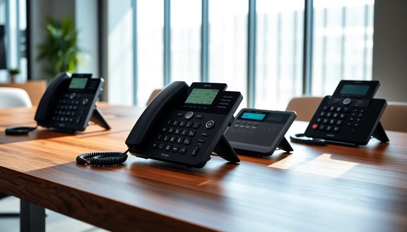 Showcasing advanced telephone systems for seamless communication in a modern office.