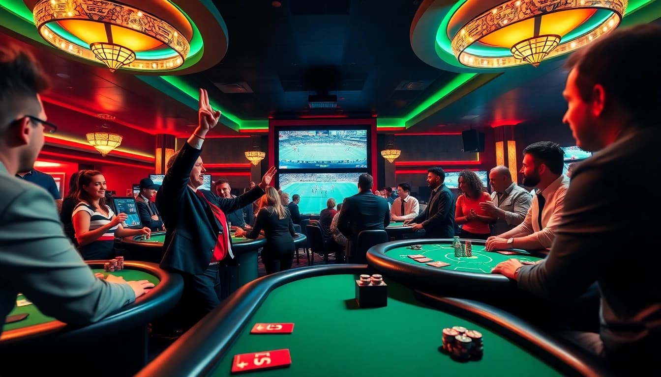 Placing bets on rugby paris sportif while enjoying a lively casino atmosphere full of excitement.