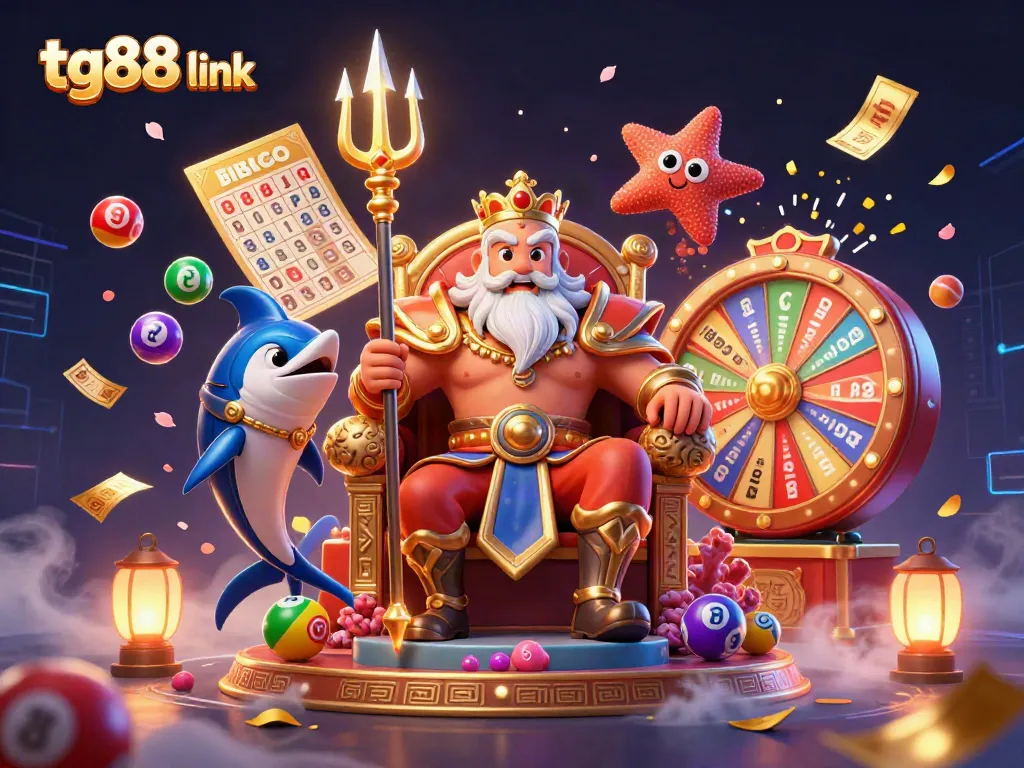 Engage with the thrilling world of tg88 link through this vibrant 3D casino illustration.