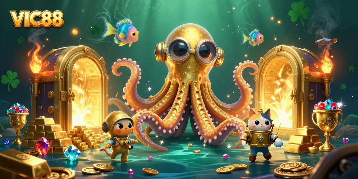 Play exciting games at VIC88 surrounded by vibrant treasure and mythical characters