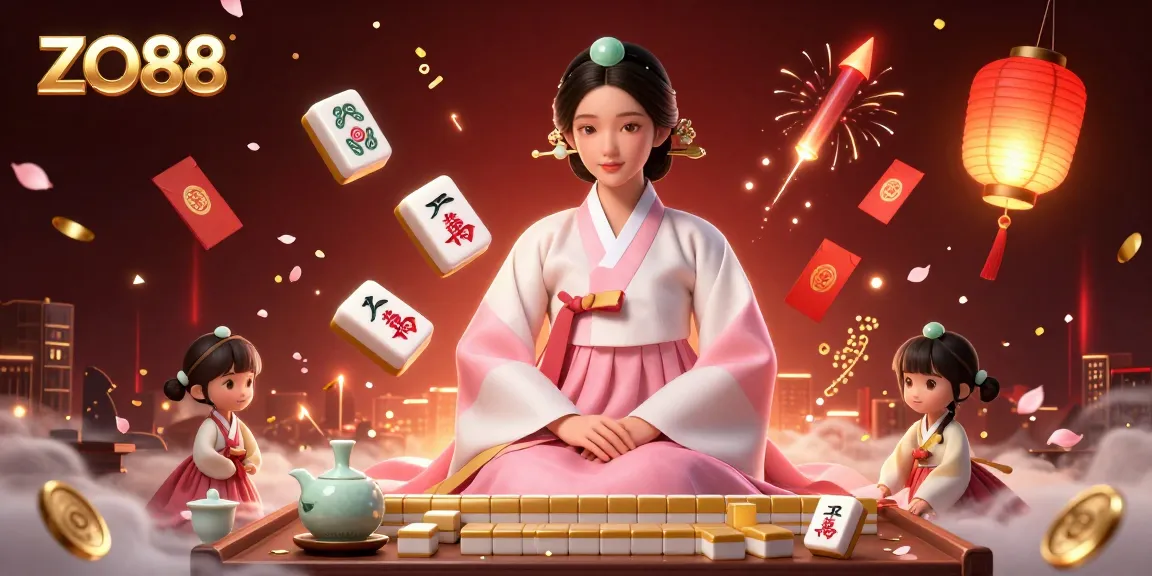 Engage in exhilarating gameplay at ZO88 with dynamic Asian-themed casino illustration.