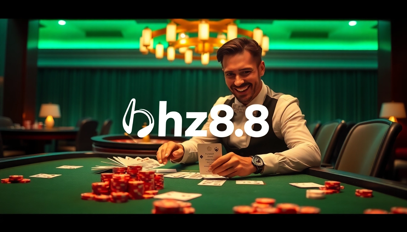 Experience the thrill of gambling at an upscale casino featuring exciting gameplay with hz88.