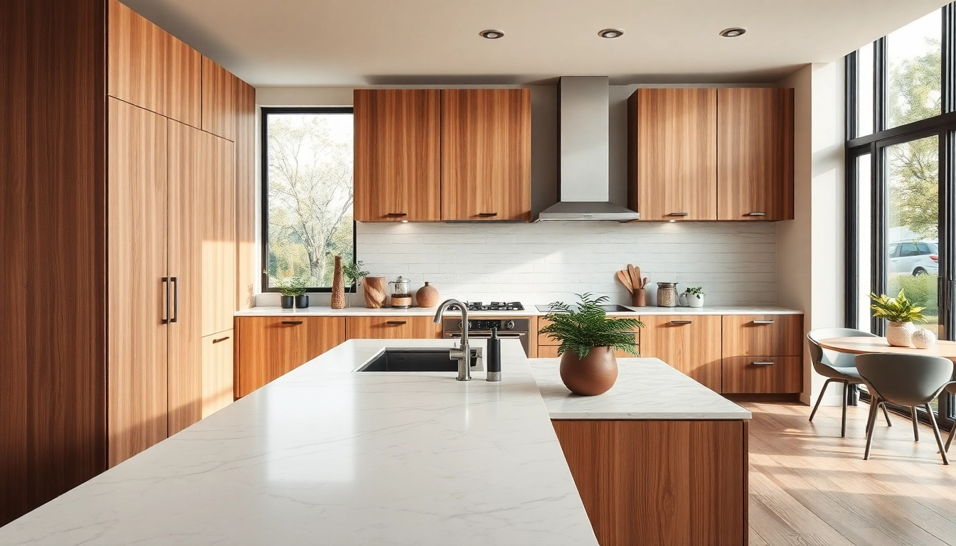 Stunning oppein cabinetry in an elegant kitchen with natural light and warm tones.