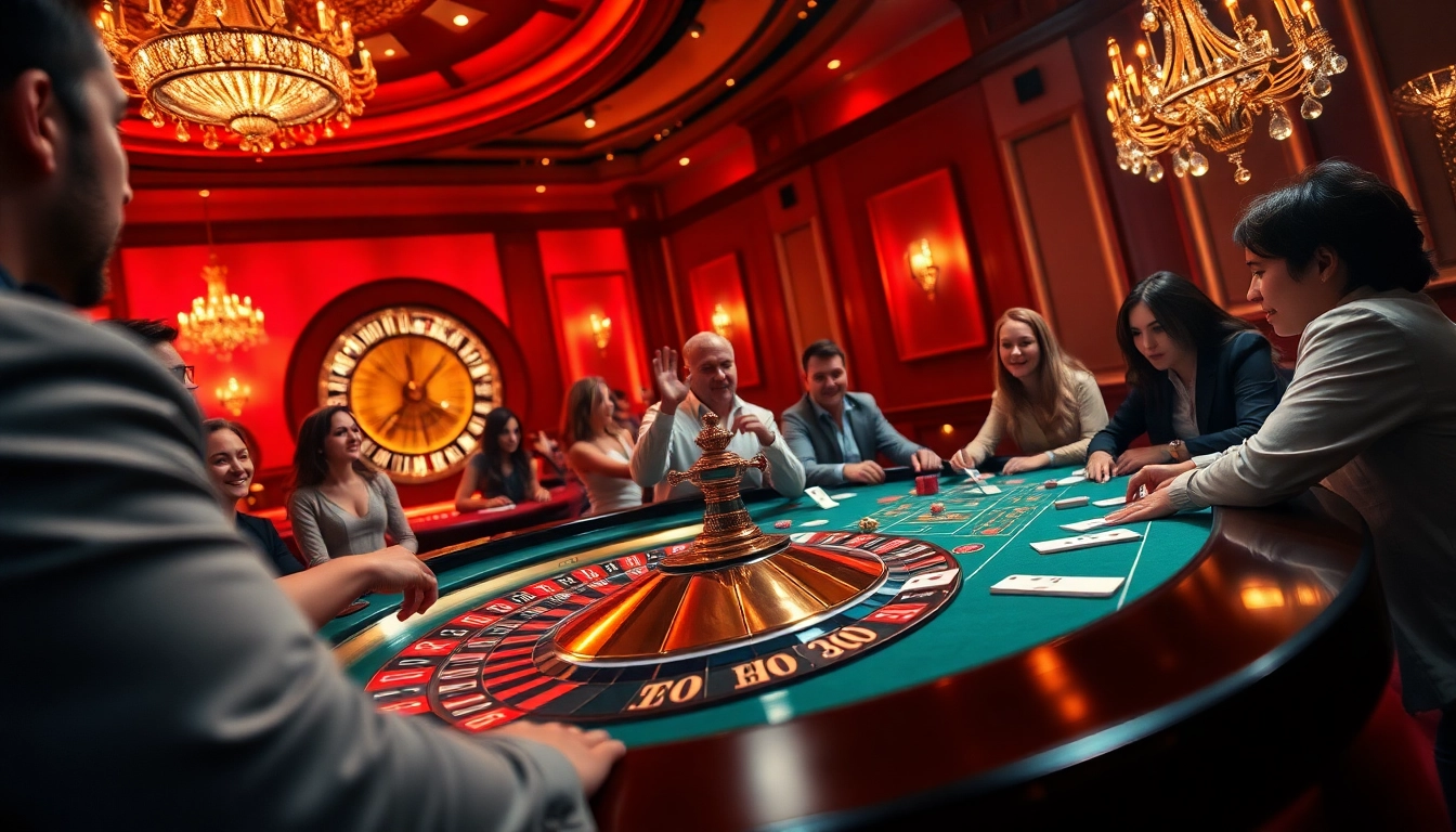 Experience the excitement of high-stakes gaming at okwin casino with luxurious tables and vibrant atmosphere.