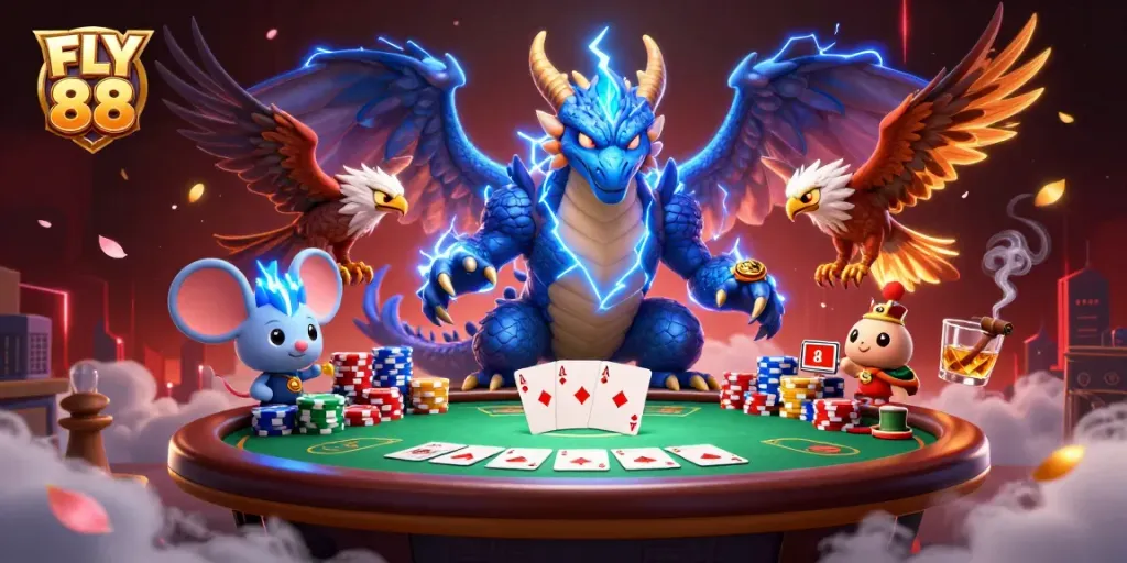 Experience thrilling gameplay at FLY 88 with vibrant casino elements and engaging characters.