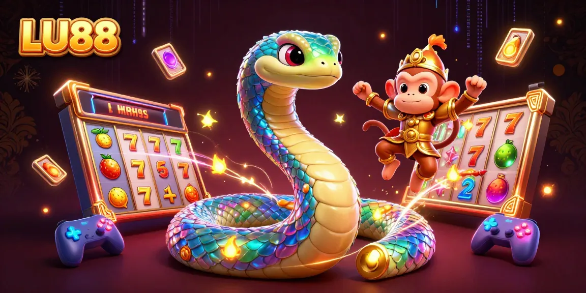 Spin the reels with LU88's exciting slot games featuring vibrant characters and colorful elements.