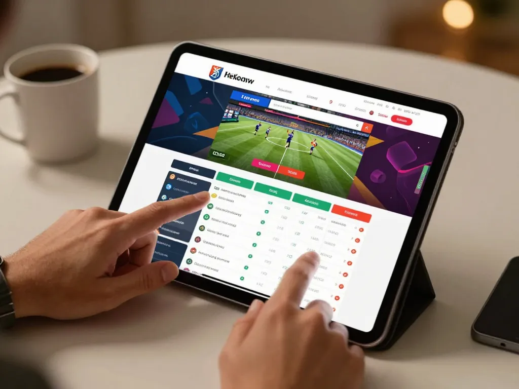 Engaging with live odds on Oxbet sports betting platform via tablet interface