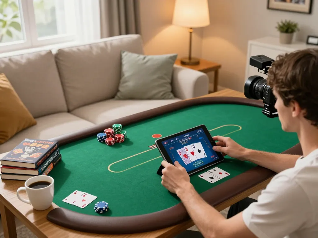 Experience UU 88 online poker gameplay at home with vibrant settings and strategic moments.