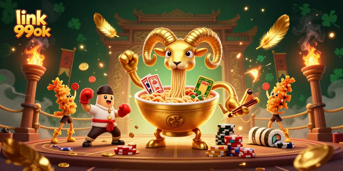 Engage with link 99ok as a giant ramen bowl and sushi dealer create a vibrant casino scene.