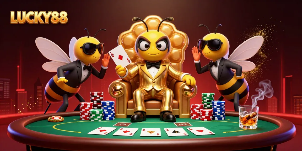 Experience thrilling gameplay at LUCKY88 with a vibrant casino scene featuring animated characters and rich details.