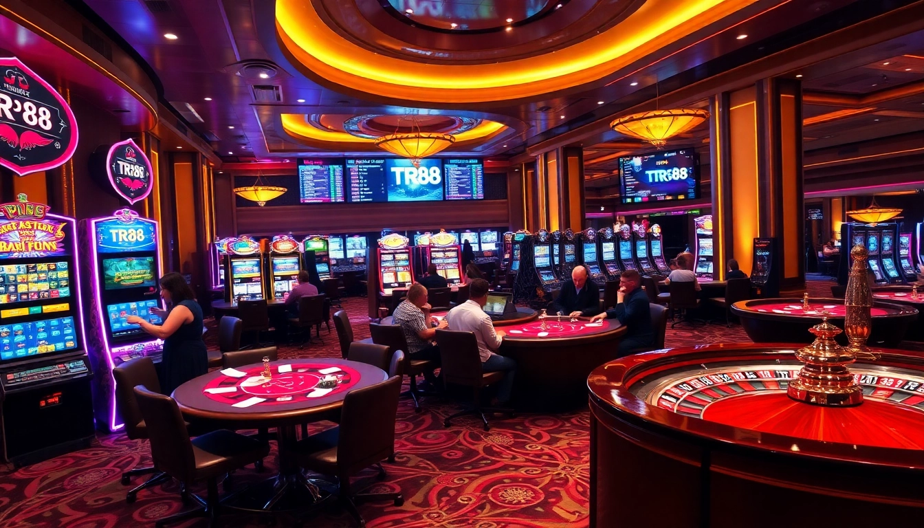 Experience the excitement of TR88 with players engaging at vibrant casino tables.