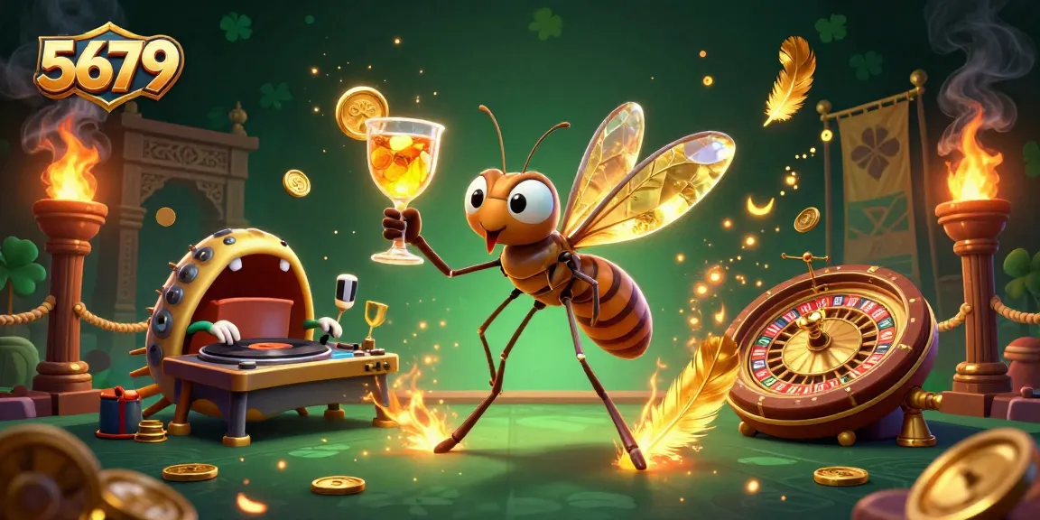 Experience thrilling casino action with 5679’s unique characters in a vibrant digital setting.