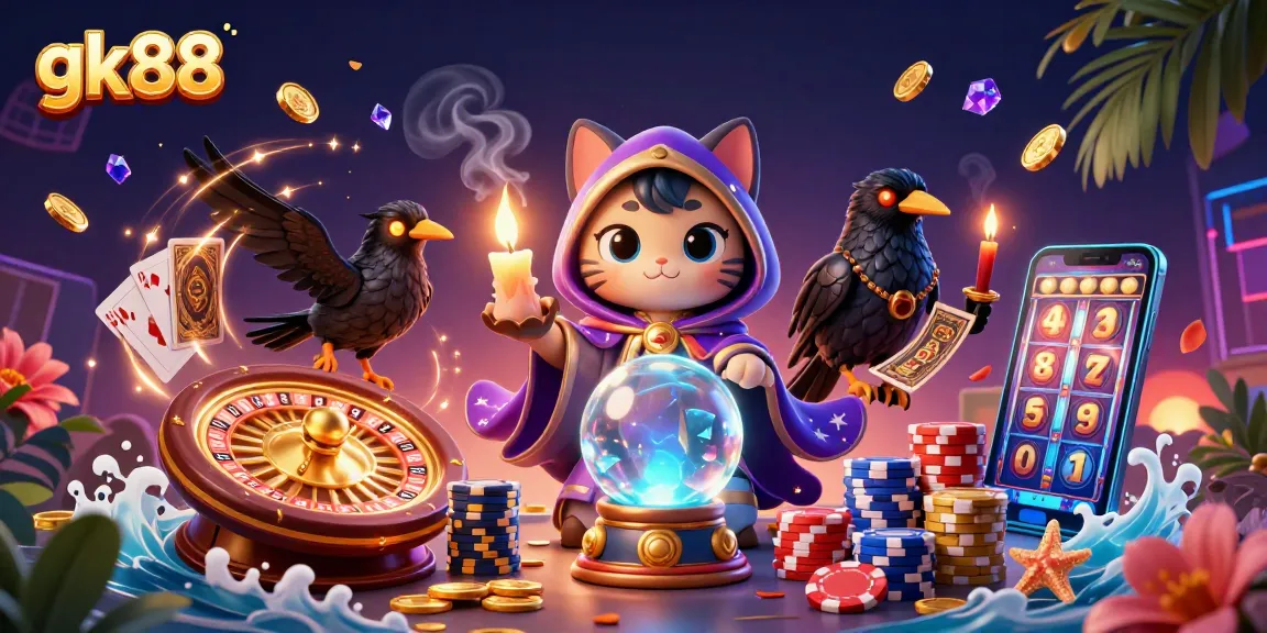 Experience exciting gaming with gk88 using a mystic cat and unforgettable casino elements.