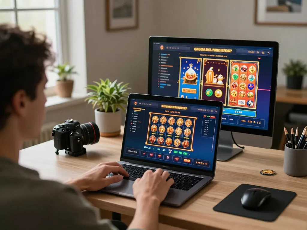 Engaging online casino gameplay interface on a laptop for players at 789win8.casino