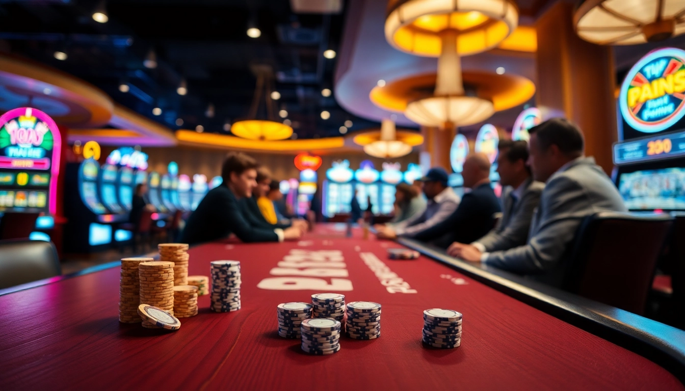 Players experiencing the thrill of casino gaming at Casea with colorful slot machines.