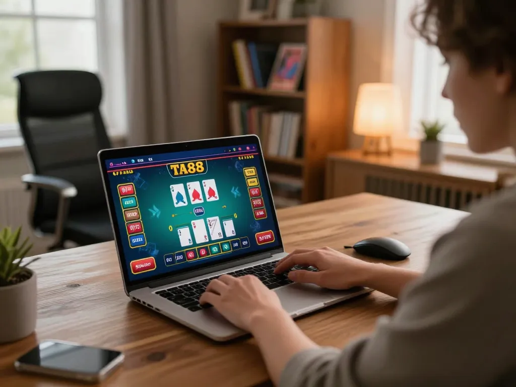 Experience the excitement of TA88 online gaming with live dealer blackjack in a cozy home setting.