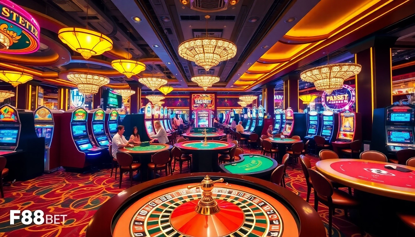 Experience the thrill of gambling at F8BET's vibrant casino floor with exciting games.