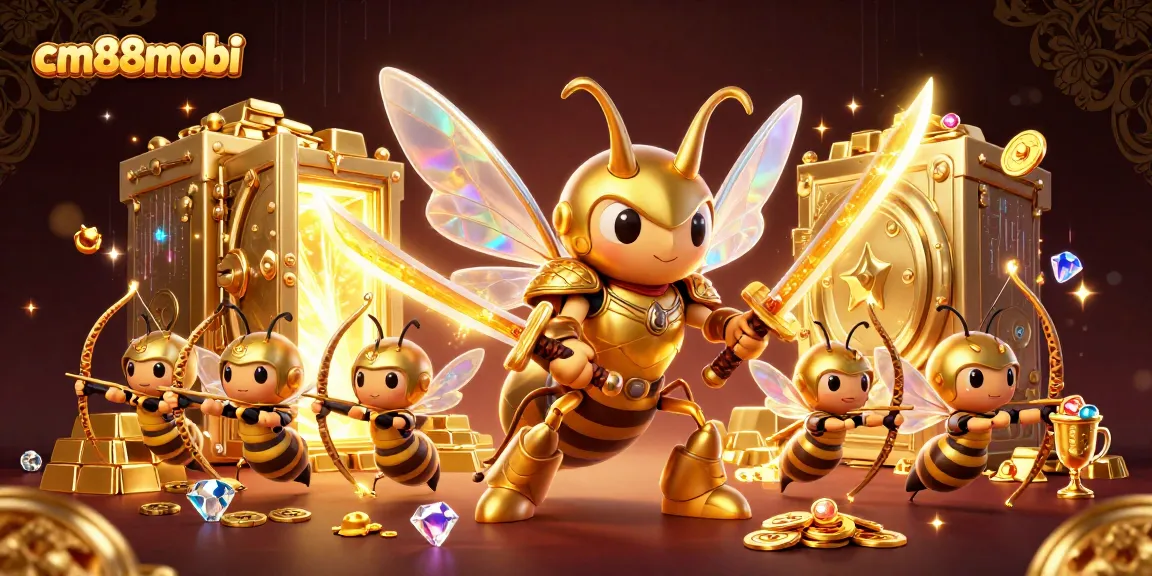 Engage in thrilling gameplay at cm88mobi, showcasing a vibrant casino scene filled with dynamic characters and treasures.
