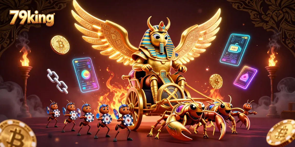 Engage with 79king's dynamic 3D casino scene featuring iconic gaming elements and vibrant visuals.