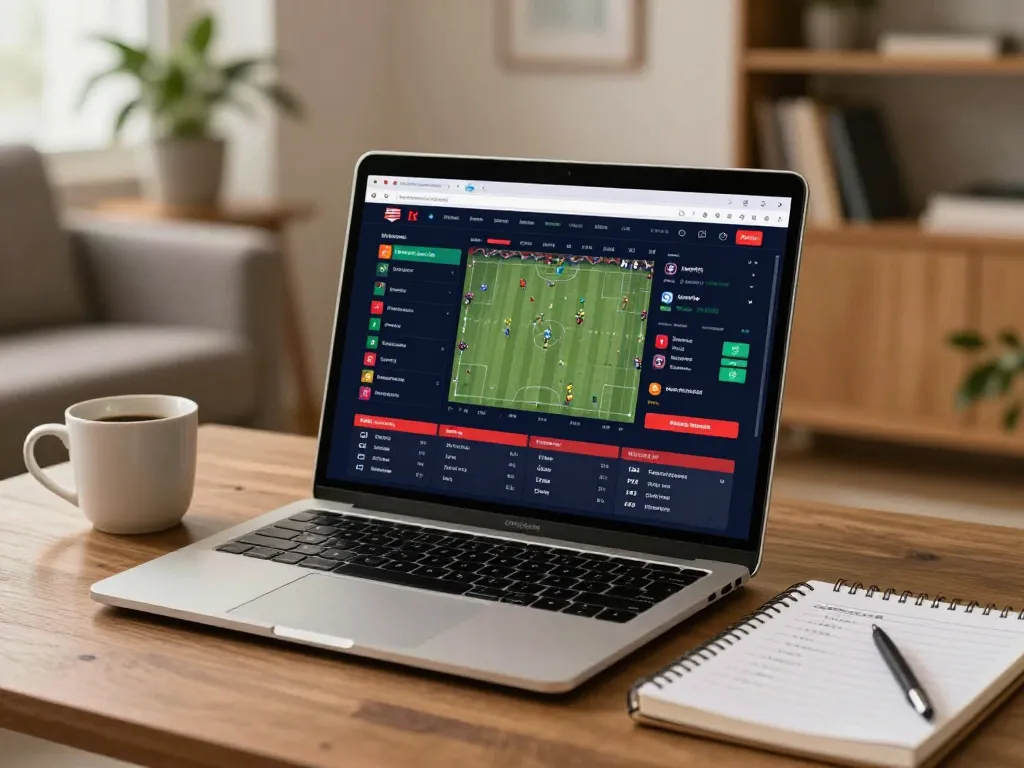 rikbet user placing bets on a laptop while reviewing betting strategies in a cozy home