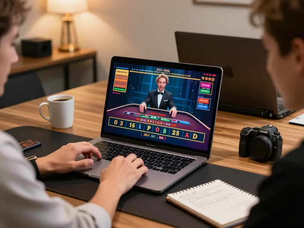 Engaging online blackjack game session at home with BCX88 on display.