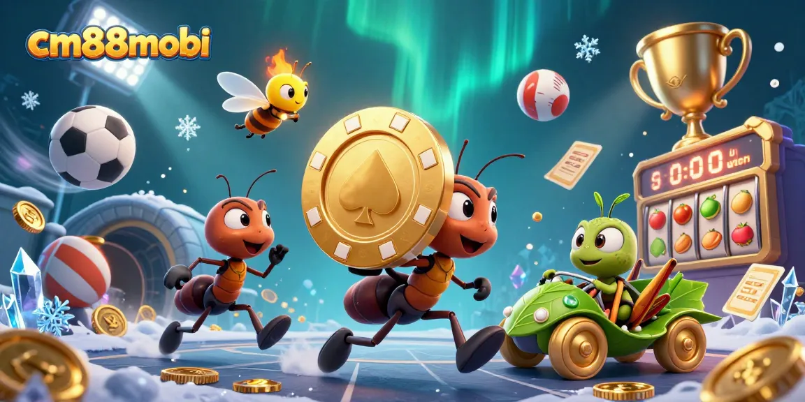 Experience winning strategies at cm88mobi, featuring dynamic casino elements and colorful characters.