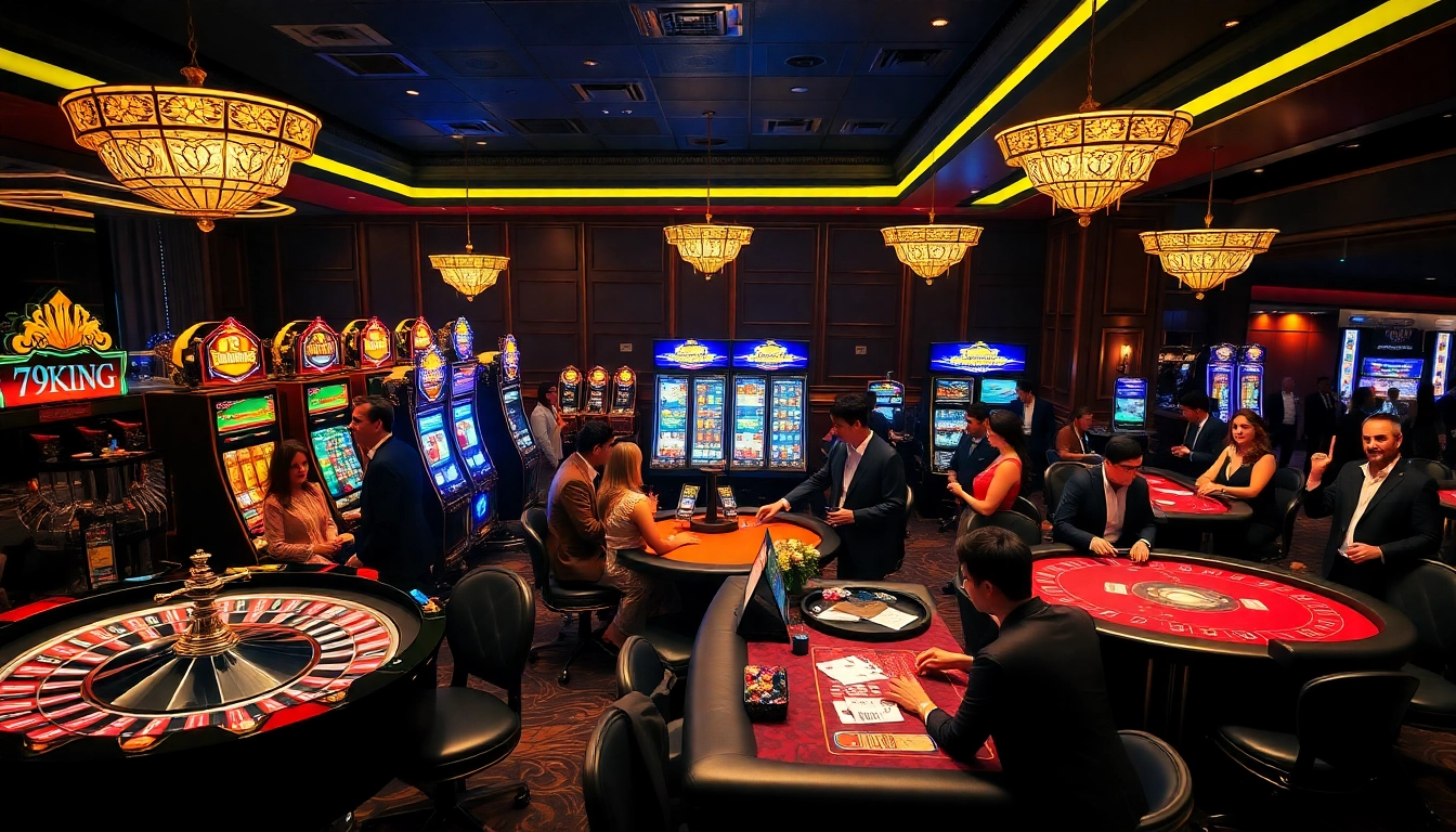 Experience the excitement of gambling at 79king with a vibrant casino scene that showcases professional play and luxury.