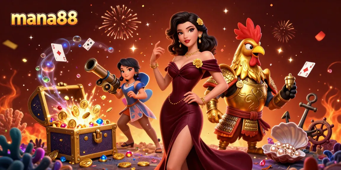 Experience thrilling gameplay at mana88 with vibrant visuals and stunning characters in a casino setting.