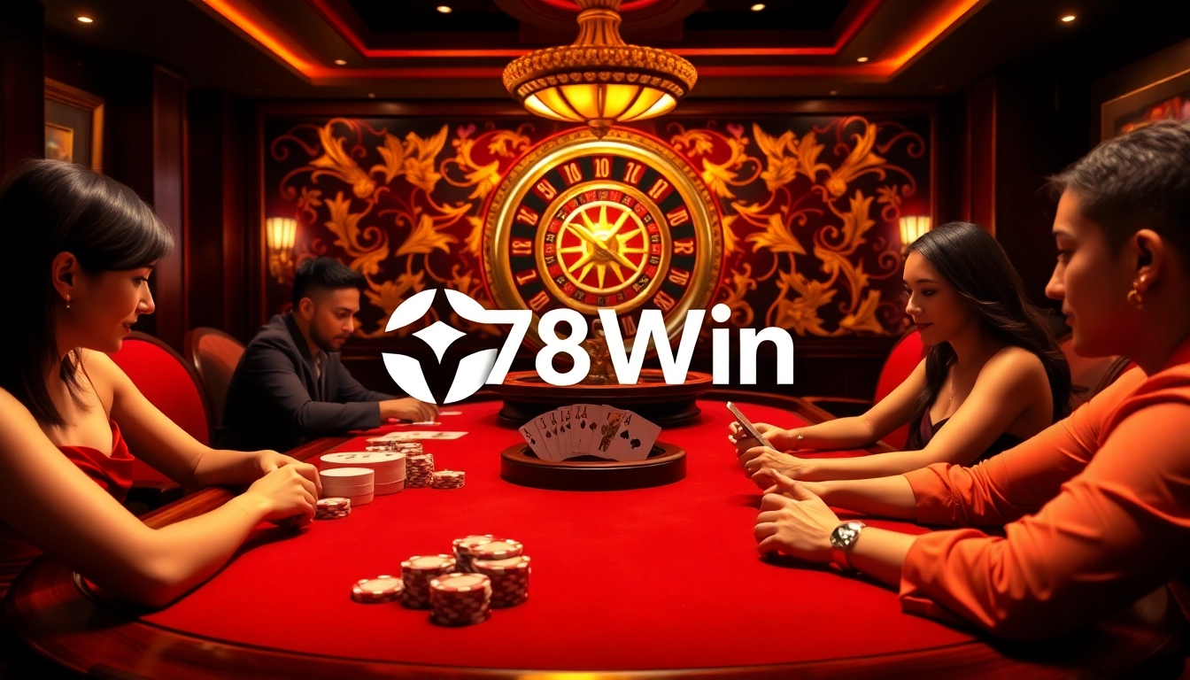 Engage in thrilling poker action at 78Win's luxurious casino.