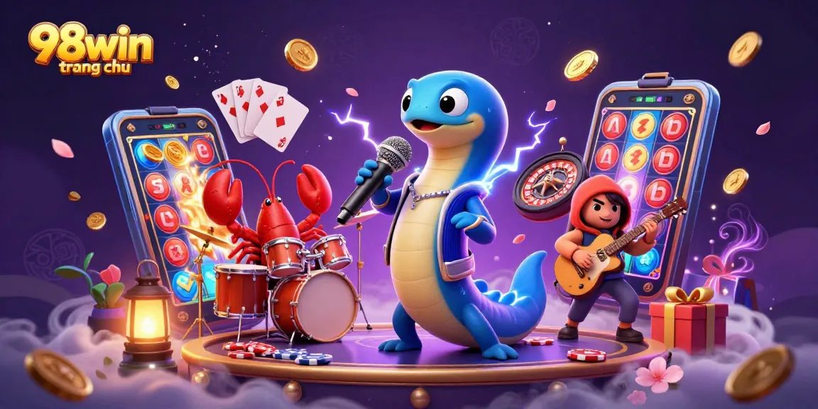 Engage with vibrant casino fun at 98win trang chu featuring a DJ eel and backup band