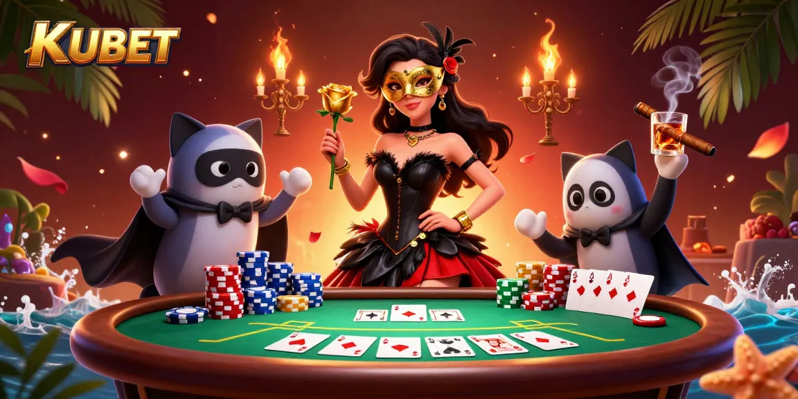 KUBET offers a luxurious casino experience with its elite poker setup and enchanting atmosphere.
