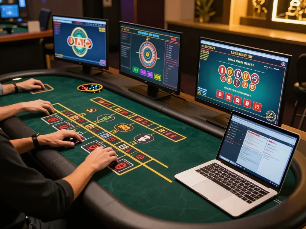 Engaged player strategizing at home using the latest online casino platform, https://www.mnm88.com/ for real-time game access.