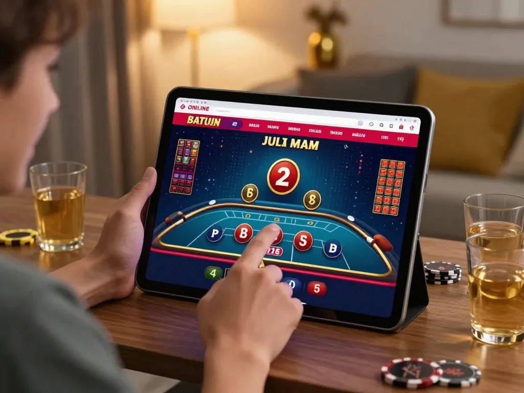 Player enjoying an engaging Baccarat game on 33win1 online casino app in a cozy setting.