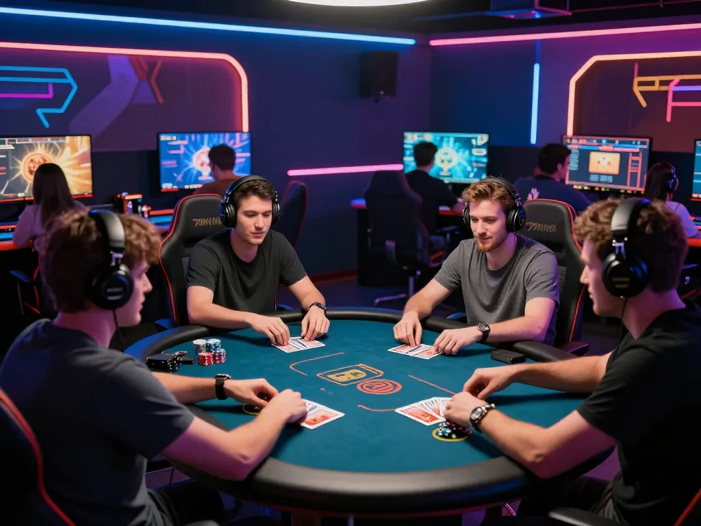 Exciting online gaming scene featuring diverse players immersed in 79KING chính thức gaming experience at a virtual poker table.