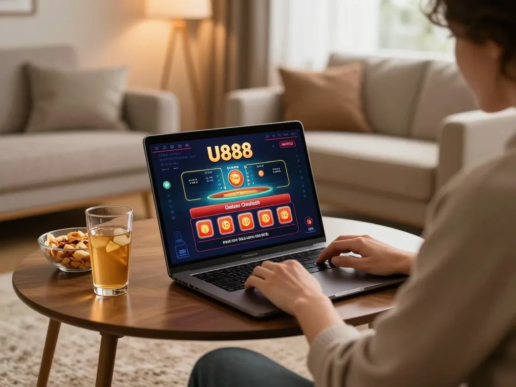 Engaging with U888 online casino in a cozy home setting promotes responsible gambling.