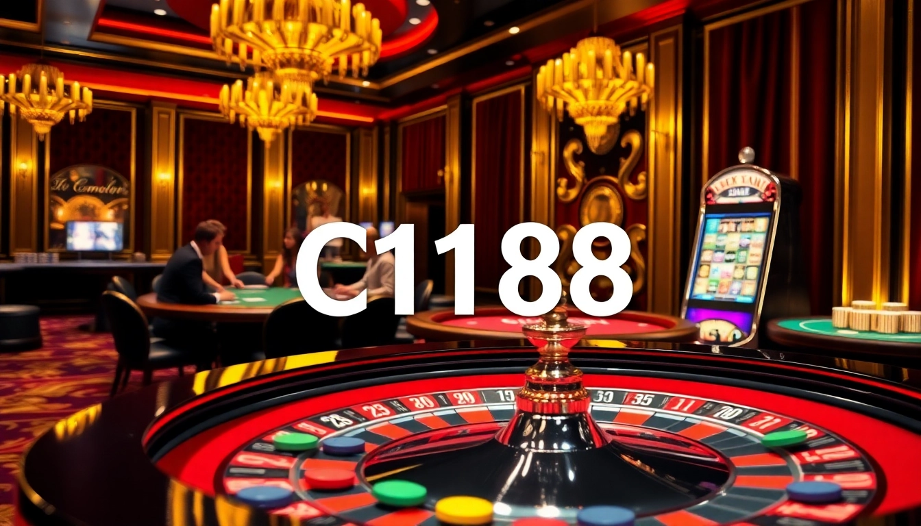 Experience the thrill of winning at C168 casino games with vibrant roulette and blackjack tables.