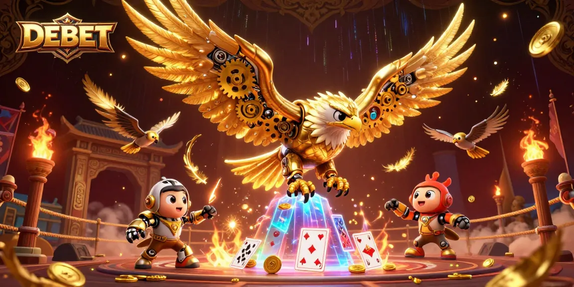 Experience exhilarating gameplay at DEBET with dynamic golden eagle and immersive betting elements.