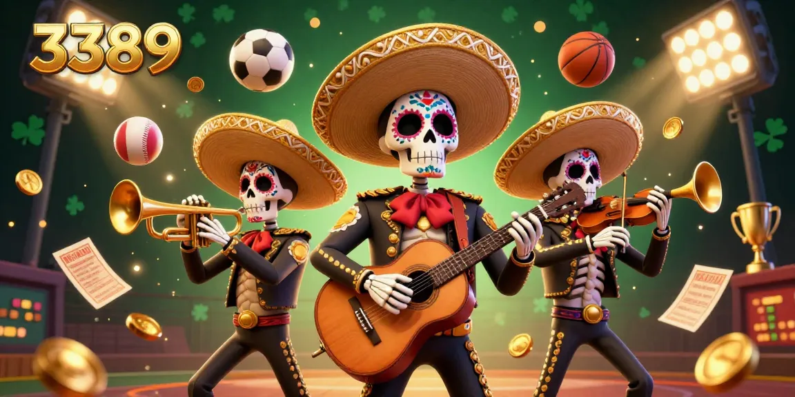 Celebrate wins at 3389 with a vibrant mariachi band surrounded by thrilling sports betting elements.
