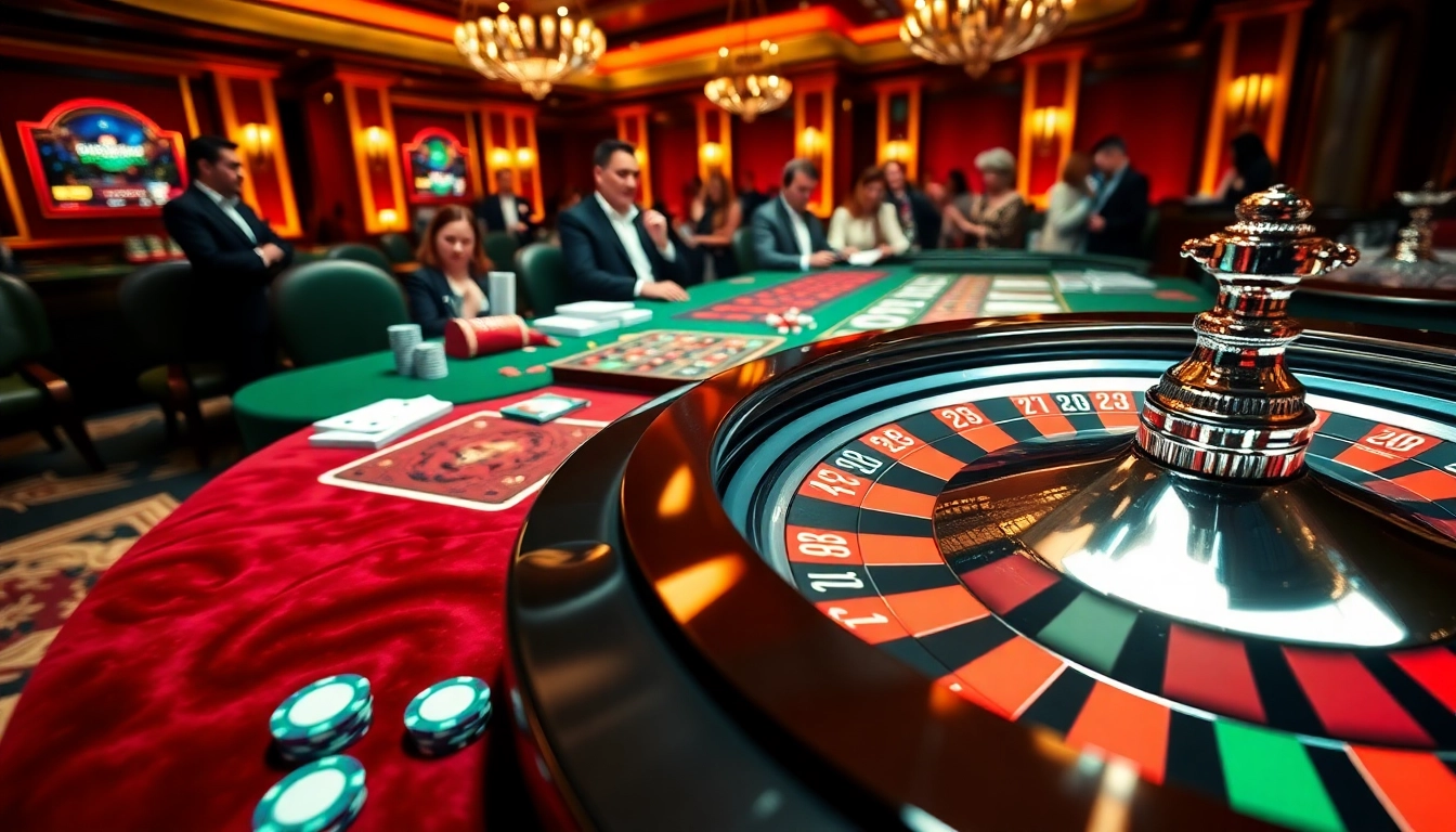 Experience exhilarating gaming at https://vu88.tech/ with vibrant casino scenes and active roulette games.