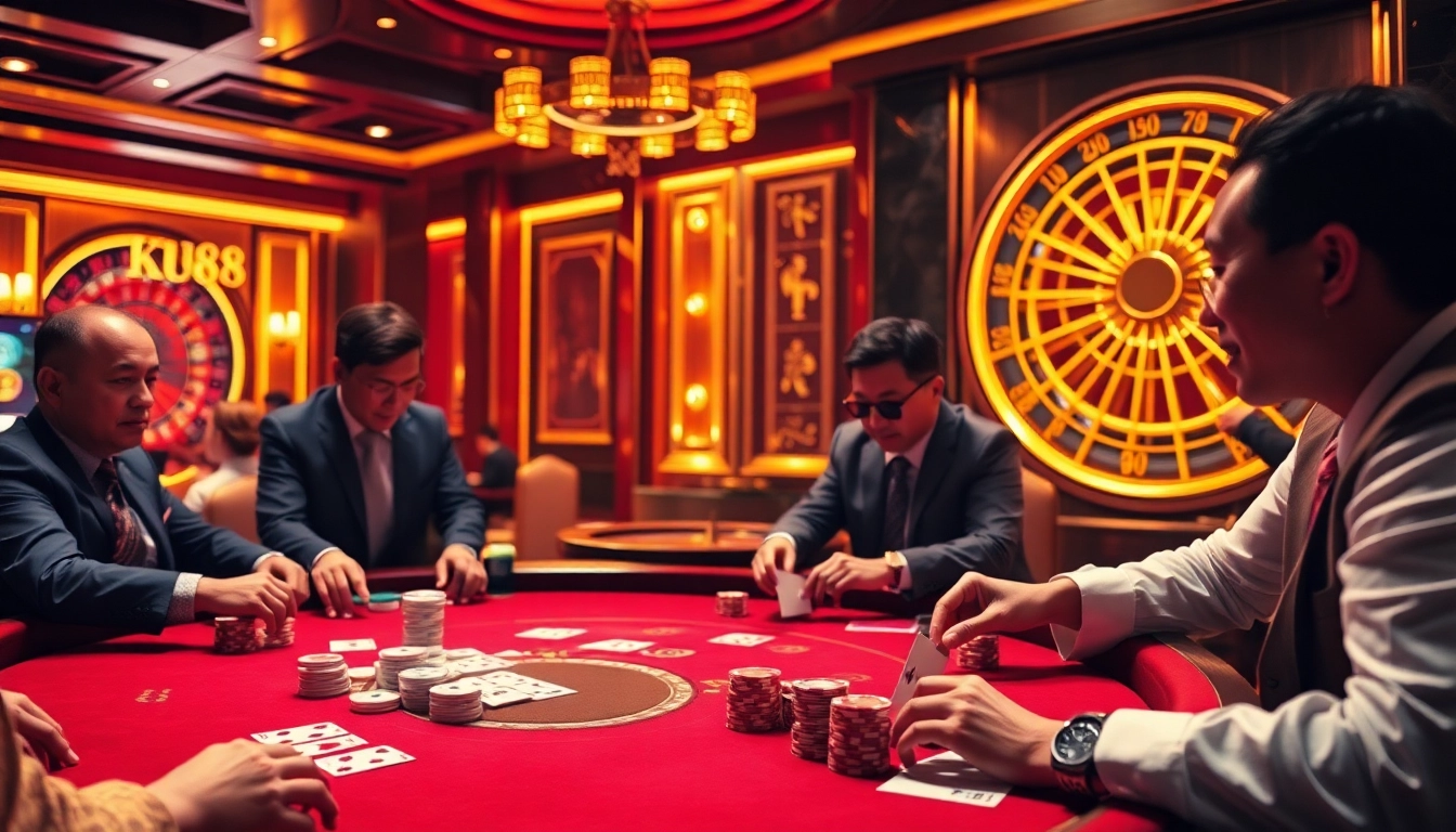 Experience the thrilling atmosphere of gambling at https://ku88m.com/ with vibrant casino elements and lively players.
