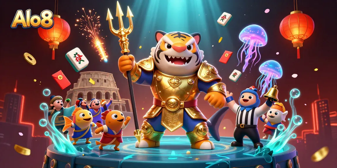 Engage with Alo8's thrilling underwater casino adventure featuring vibrant characters and game elements.
