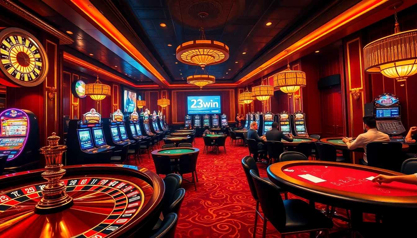 Experience the thrill of winning at 23win with vibrant casino tables and exciting gameplay.