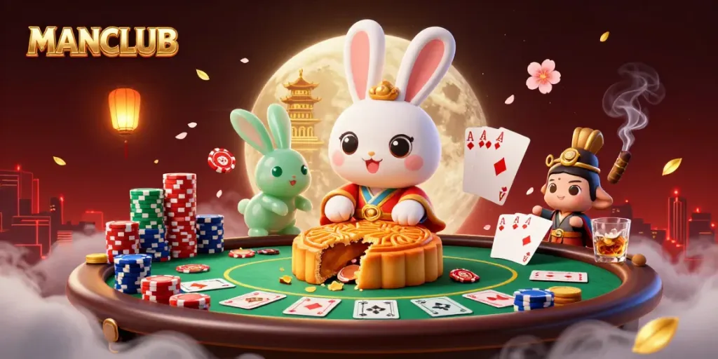 Join the MANCLUB in a gaming adventure, revealing poker chips from mooncakes!