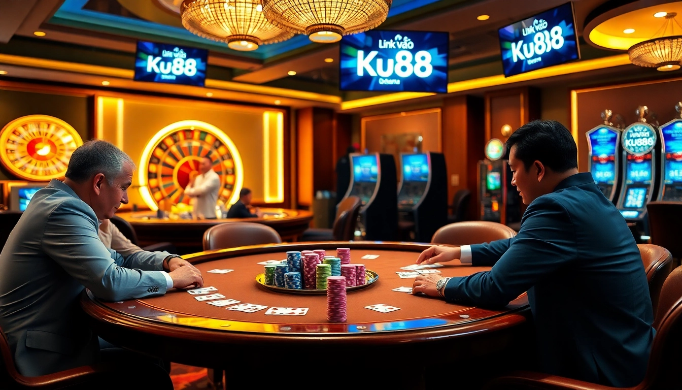 Experience thrilling gaming action at Ku88 with key poker strategies and betting excitement.