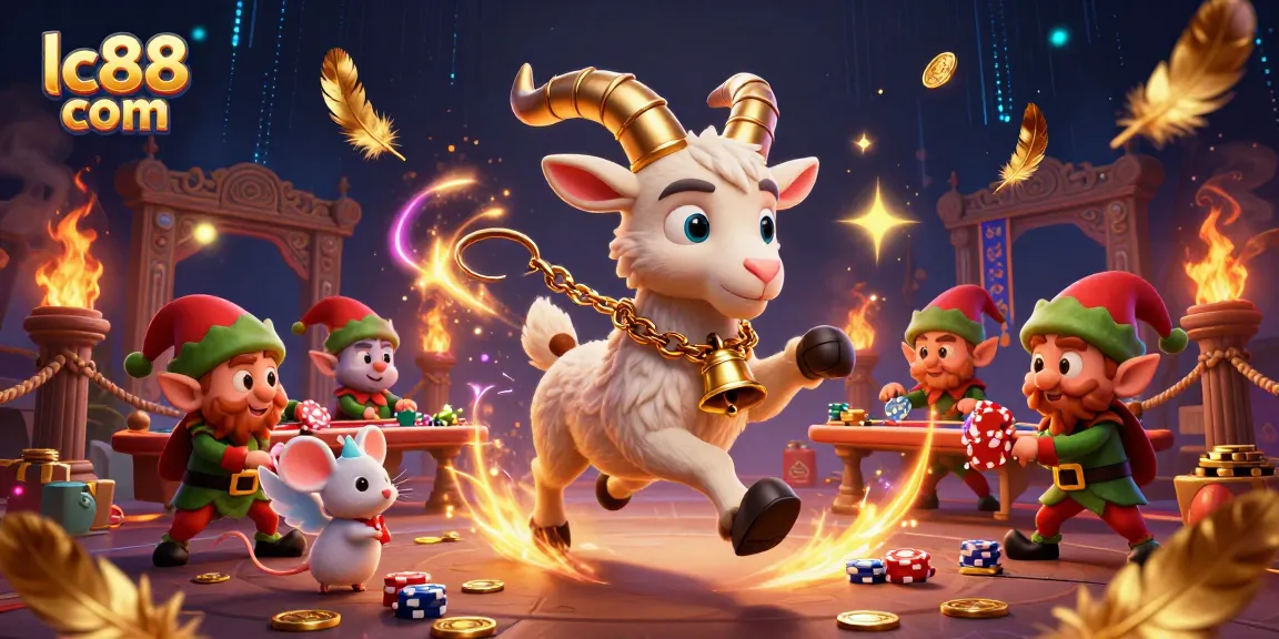 Experience the excitement of lc88 com with engaging casino characters stealing poker chips in a vibrant casino setting.