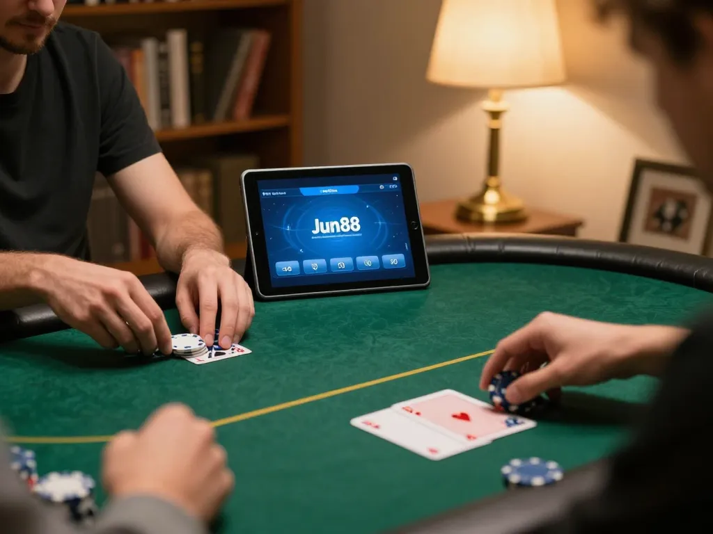 Experience a thrilling online poker game with Jun88 đăng nhập for strategic gameplay