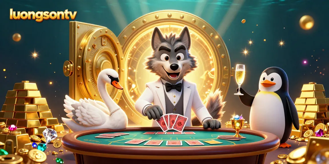 Experience the excitement of gambling at luongsontv with an elegant 3D illustration.